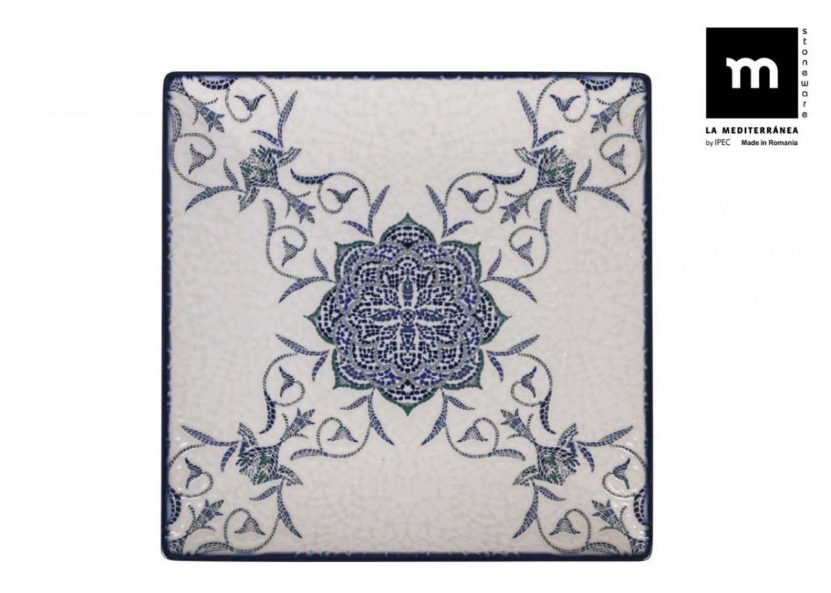 LA MEDITERRANEA Farfurie principala Rosetta, 24x24 cm, portelan