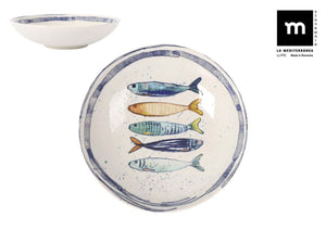 Дълбока чиния LA MEDITERRANEA Peixe, 21 cm, порцелан