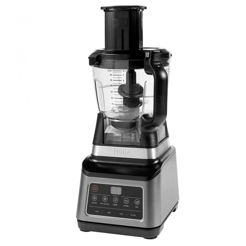 Кухненски робот Ninja BN800EU 3-в-1, 1200 W, 5 програми Auto-iQ, купи 1.8 л и 2.1 л, чаша 0.7 л, Черен/Сребрист