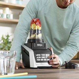 Кухненски робот Ninja BN800EU 3-в-1, 1200 W, 5 програми Auto-iQ, купи 1.8 л и 2.1 л, чаша 0.7 л, Черен/Сребрист