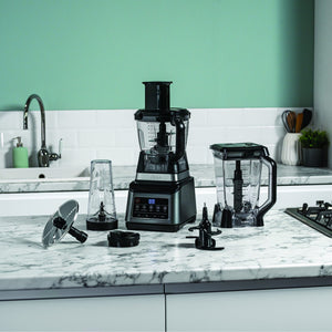 Кухненски робот Ninja BN800EU 3-в-1, 1200 W, 5 програми Auto-iQ, купи 1.8 л и 2.1 л, чаша 0.7 л, Черен/Сребрист