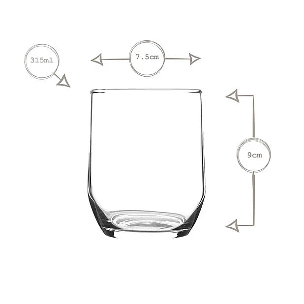 Сет чаши за уиски LAV Sude, 315 мл, 6 бр