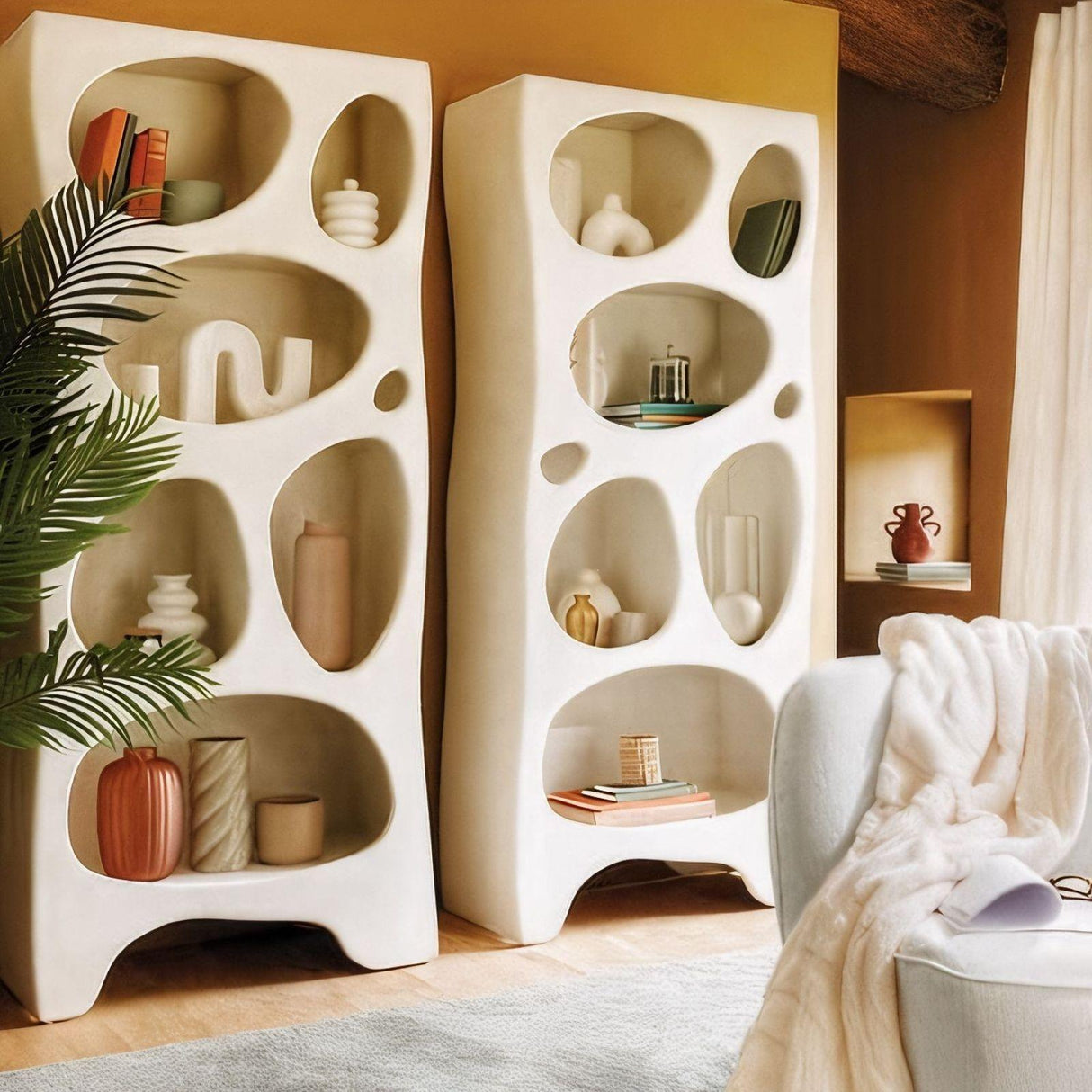 Скрин atmosphera Chesni, 6 ниши, MDF, Слонова кост,  80x36x181 cm