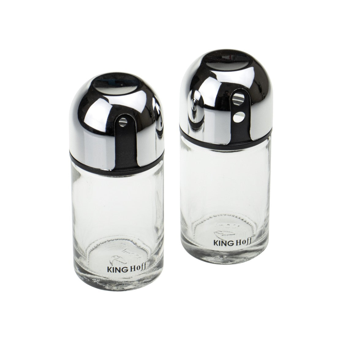 Комплект 2 съда за сол и черен пипер  KingHoff 1644 11.2x5.8x12.7 см, Капацитет 100 грама