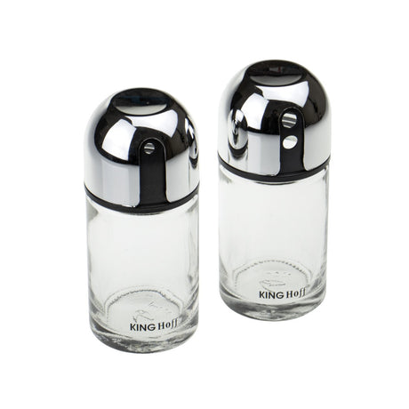 Комплект 2 съда за сол и черен пипер  KingHoff 1644 11.2x5.8x12.7 см, Капацитет 100 грама