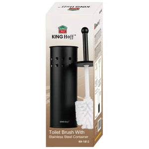 Четка за тоалетна KingHoff 1812, 39.5см, Черна стомана