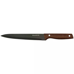 Комплект ножове със стойка Klausberg 7616, 6 части, Инокс, Кафяв/Сив