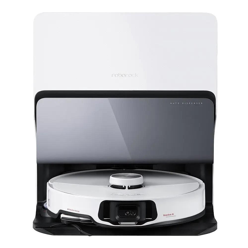 Робот прахосмукачка Roborock S8 MaxV Ultra S8MVU02-00, Моп, 3D мапинг, 5200 mAh, 10 000Pa, Контейнер за прах 270 мл, 60W, Автономия 180 минути, Бял