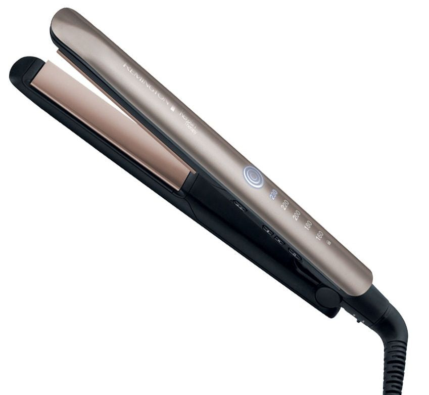 Преса за коса Remington Keratin Therapy Pro S8590, 230 градуса, Златен