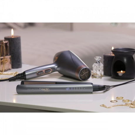 Преса за коса Remington Keratin Protect S8598, Керамично покритие, 230°C, Сив