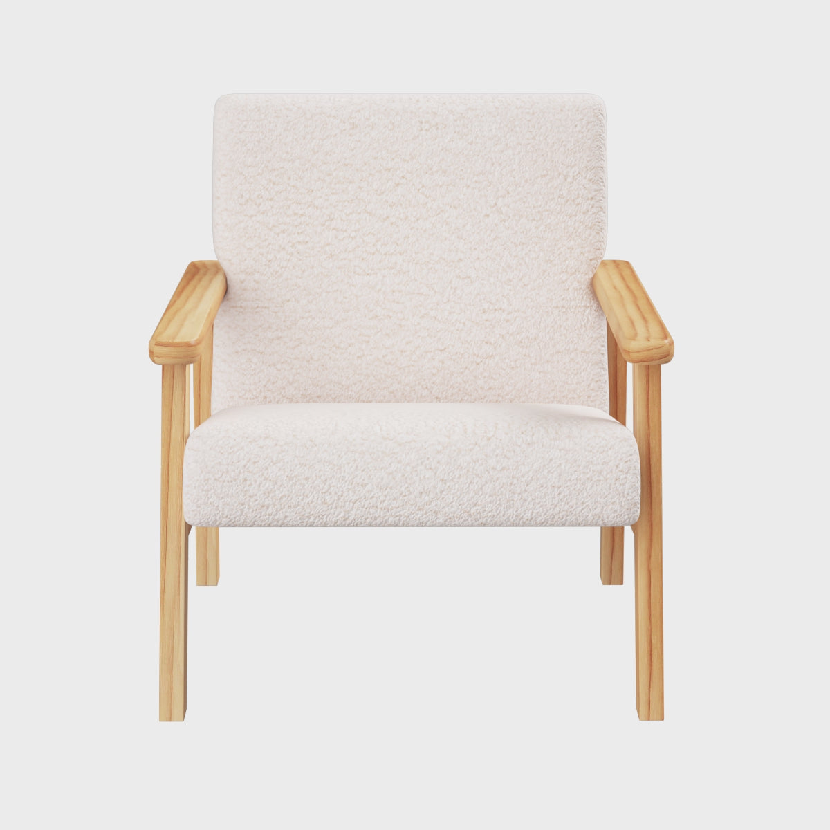 Детски стол Atmosphera Basile, Букле, Бял