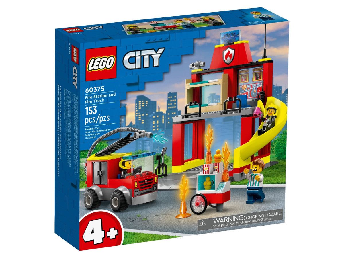 LEGO® City - Пожарна станция и пожарна кола 60375, 153 части