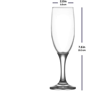 Сет чаши за шампанско LAV Misket, 190 мл, 6 бр