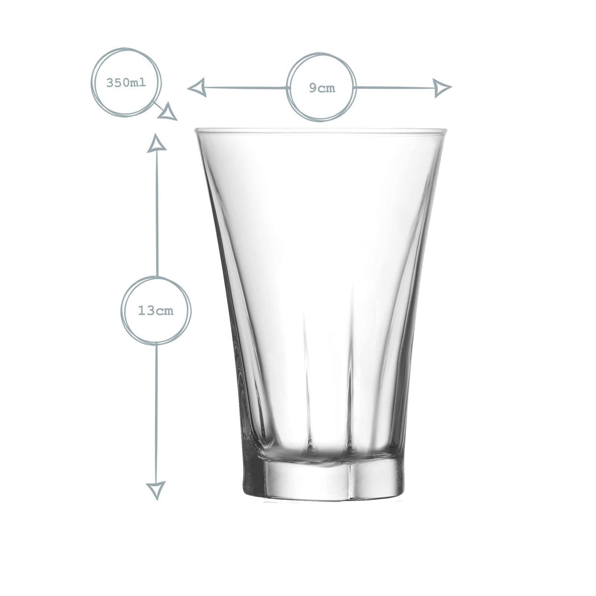 Сет чаши за коктейл LAV Truva, 350 мл, 6 бр