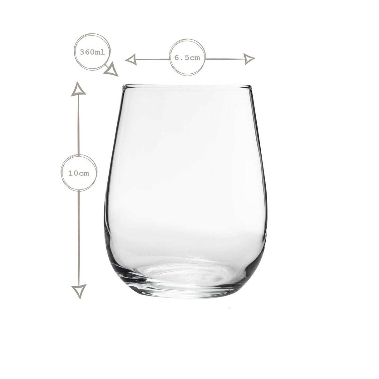 Сет чаши за сок LAV Gaia, 360 мл, 6 бр