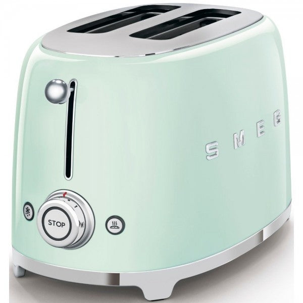 Тостер Smeg TSF01PGEU, 950 W, 2 филии, Пастелно зелен