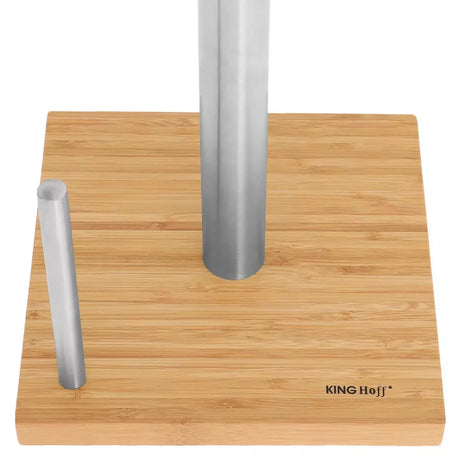 Поставка за кухненска хартия KingHoff 3921, 22х11 cm, Бамбук/Инокс