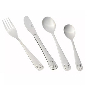 Комплект прибори за деца с животни  KingHoff, 4 части, Инокс