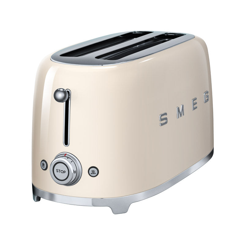 Тостер SMEG TSF02CREU, 1500W, 4 филии, 6 нива на препичане, Крем