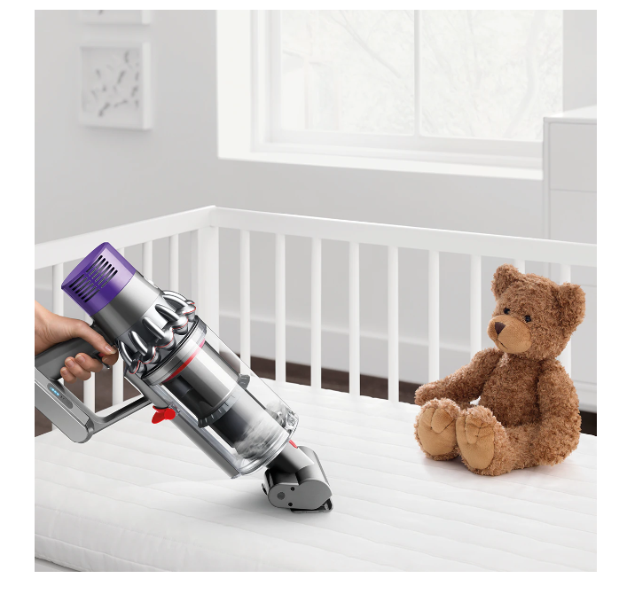 Вертикална прахосмукачка Dyson V10 Absolute 44888301, 525W, 29.4V, 0.76 л, Автономия 60 мин, Сив/Оранжев